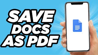 How To Save Google Docs As PDF  Easy Tutorial 2024 [upl. by Weatherley]