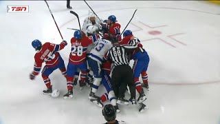 Montreal Canadiens Vs Tampa Bay Lightning Scrum [upl. by Rafaello]