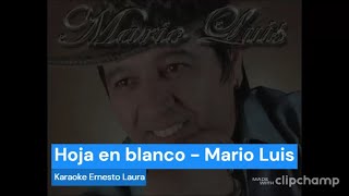 Mario Luis  Hoja En Blanco letra [upl. by Ancilin483]