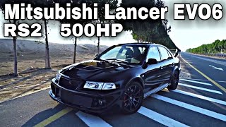 ميتسوبيشي لانسر ايفو 500 حصانMitsubishi Lancer EVO RS2 500HP drive sound Acceleration AUTOGT [upl. by Jovitah]