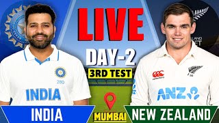 India vs New Zealand 3rd Test IND vs NZ Live Match Today  Live Cricket  Day 2Session 2 [upl. by Atwood]