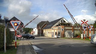 Spoorwegovergang Kibæk DK  Railroad crossing  Jernbaneoverskæring [upl. by Ashton112]