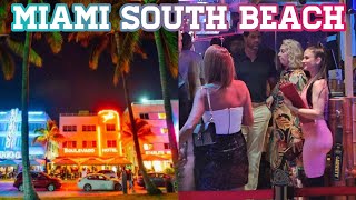 SOUTH BEACH MIAMI WALK AT NIGHT 2024 4K [upl. by Faso]