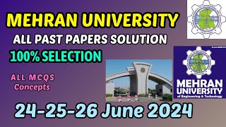 Mehran University Test 2024  MUET Past Papers 2024 Complete Solution  Tips [upl. by Man]