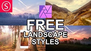 Affinity Photo  4 FREE Landscape Styles [upl. by Annodahs199]