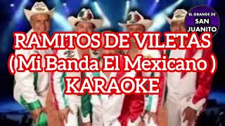 Mi Banda El Mexicano  Ramito De Violetas Karaoke [upl. by Fasta]