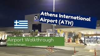 ATHENS AIRPORT Walkthrough ATH  Departures  Arrivals  Walking Tour  nonSchengen [upl. by Notxam488]