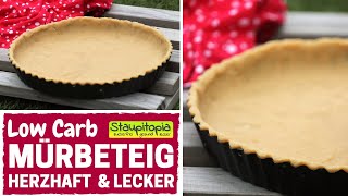 Wie mache ich einen herzhaften Low Carb Mürbeteig ohne Mehl  Low Carb Rezepte zum Backen  Basics [upl. by Nawak]