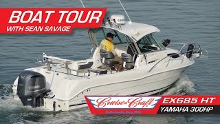 Walkthrough  Cruise Craft EX 685 HT with Yamaha 300 HP 4stroke [upl. by Ania]