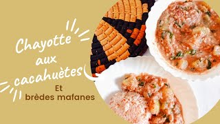 Recette végétarienne  Chayotte et cacahuètes avec brèdes mafane plat malgache [upl. by Kilk]