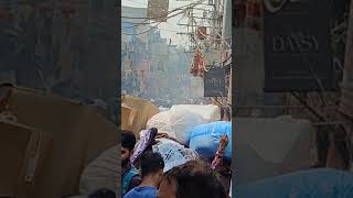 Delhi Sadar Bazar Market main bheed [upl. by Ardnasxela]