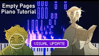 Empty Pages Dream SMP Song Halfy and Winks CG5  Piano Tutorial VISUAL UPDATE [upl. by Llerrej]