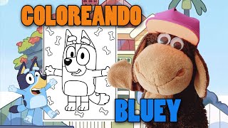 COLOREANDO un DIBUJO de BLUEY  DIBUJOS FACILES  Scrapy VIDEOS PARA NIÑOS [upl. by Jenine]