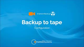 Set up a tape backup [upl. by Ahsrats]