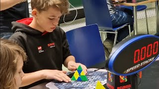 287 official Pyraminx austrian national record average counting 388💀 [upl. by Roth]