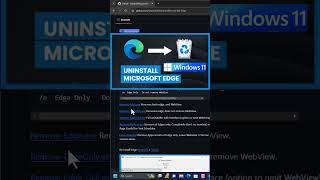 Permanently Uninstall Microsoft edge in Windows 11 [upl. by Asillem677]