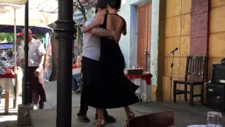 Tango on the street Caminito Buenos Aires Arman Sahakyan and Johana [upl. by Seilenna183]