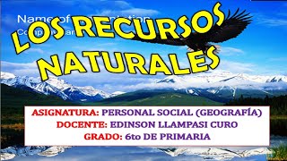 RECURSOS NATURALES Inagotables Renovables y No Renovables [upl. by Leinto]