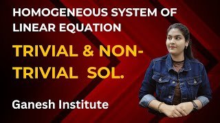 Solving homogeneous system of linear equation Linear Algebra  V13 [upl. by Aerdnaeel]