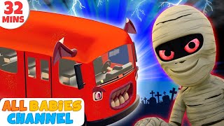 The Spooky Bus  Wheels on the Bus Go Round and Round  Halloween Songs by All Babies Channel [upl. by Libb213]