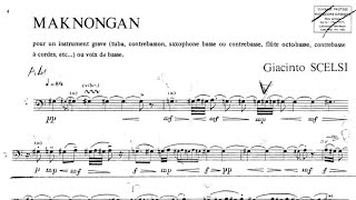 Giacinto Scelsi  quotMaknonganquot for Double Bass Solo [upl. by Ariayek]