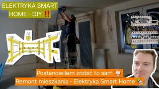 Remont mieszkania 1  Elektryka  bruzdowanie i puszkowanie [upl. by Llenwahs923]