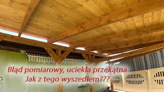 Konstrukcja drewnianej wiaty  Chwila grozy ale się udało [upl. by Ahtekal]