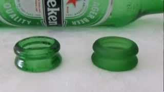 EARRINGS made out of a nozzle of a bottle 1  Recycled Glass Bottles Cutting Art [upl. by Malilliw]