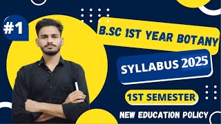 BSc 1st Year Botany Syllabus 202425  bsc 1st year botany  botany syllabus bsc 1st year  bsc [upl. by Cire]