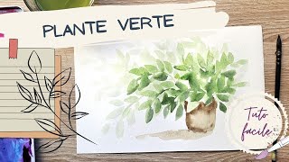 Peindre une plante verte  tuto aquarelle facile [upl. by Rana203]