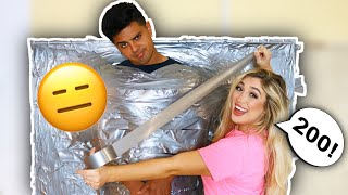 200 LAYERS OF DUCT TAPE CHALLENGE PAINFUL [upl. by Acirrehs319]