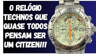 O RELÓGIO TECHNOS AQUADIVER QUE PARECE IRMÃO DO CITIZEN AQUALAND 5 PONTEIROS 😯😯😯🤔🤔🤔 [upl. by Carry]