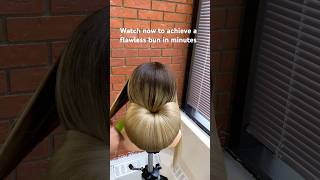 How to make a perfect bun for medium to long hair  Easy bun tutorial wedding hairtutorial [upl. by Cuttler968]