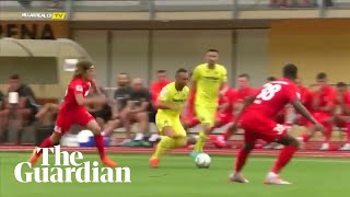 Magician Santi Cazorla shows off skill during Villarreal training [upl. by Jarita412]