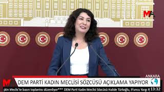 DEM PARTİ KADIN MECLİSİ SÖZCÜSÜ AÇIKLAMA YAPIYOR [upl. by Panther206]