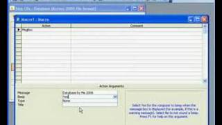 211 Creating a Message Box in Access from a Macro [upl. by Adnolahs669]