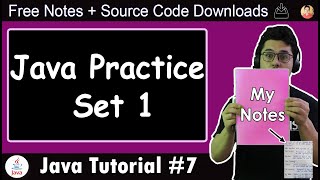 Java Tutorial Chapter 1 Practice Set  Java Practice Problems With Solution [upl. by Husha]