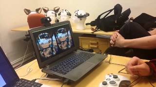 First test with Oculus Rift DK2  Emotiv Insight  Vox machinae [upl. by Aciretehs]