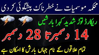 weather update for next 15 days torrential range after dry and cold weather Pakistan weather report [upl. by Chlori533]