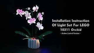 Installation Instruction Of Light Set For LEGO 10311 Orchid [upl. by Eniamert]