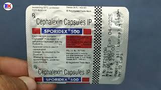 Sporidex 500Mg Capsule  Cephalexin Capsule  Sporidex 500 Capsule Uses Benefits Dosage Review [upl. by Anderson]