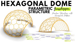 Rhino 6 and Grasshopper Parametric Hexagonal Geodome Dome like Structure Lesson Overview [upl. by Dnallor]