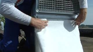 Fleece cuttings for waterproofing of air conditioning plants with KEMPEROL [upl. by Gathard924]