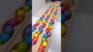 marble Run Race ASMR 83 Wooden Wave Course Colorful Marbles marblerun marblerunrace asmr [upl. by Ahsiret]