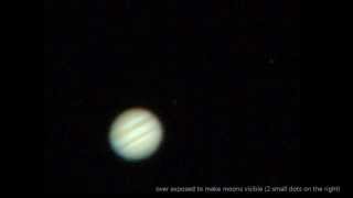 Jupiter  Live view with nightvision NV Bresser 5x50 and Maksutov Skywatcher [upl. by Durnan]