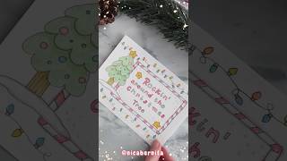 MARGEN BONITO para TARJETA NAVIDEÑA CARTA o PORTADA de CUADERNO en DICIEMBRE🎁🎄dibujofacil [upl. by Efrem]