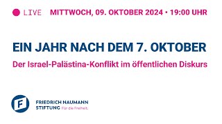 Ein Jahr nach dem 7 Oktober  Der IsraelPalästinaKonflikt im öffentlichen Diskurs [upl. by Letty]