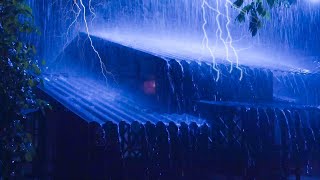 Thunder Storm Loud Sound For Deep Sleep with Heavy Rain on Metal Roof at Night [upl. by Heinrike]