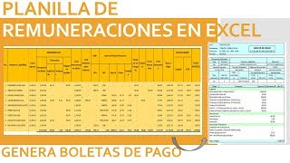 Planilla de remuneraciones y boletas de pago en Excel [upl. by Elleron]