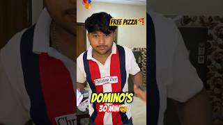 Dominos pizza free after 30 min 🤯 shorts challenge [upl. by Aidnic]